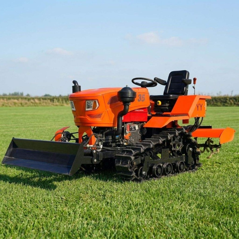 Farming Equipment For Agriculture - Crawler 4WD Rotary Tiller 35HP Crawler