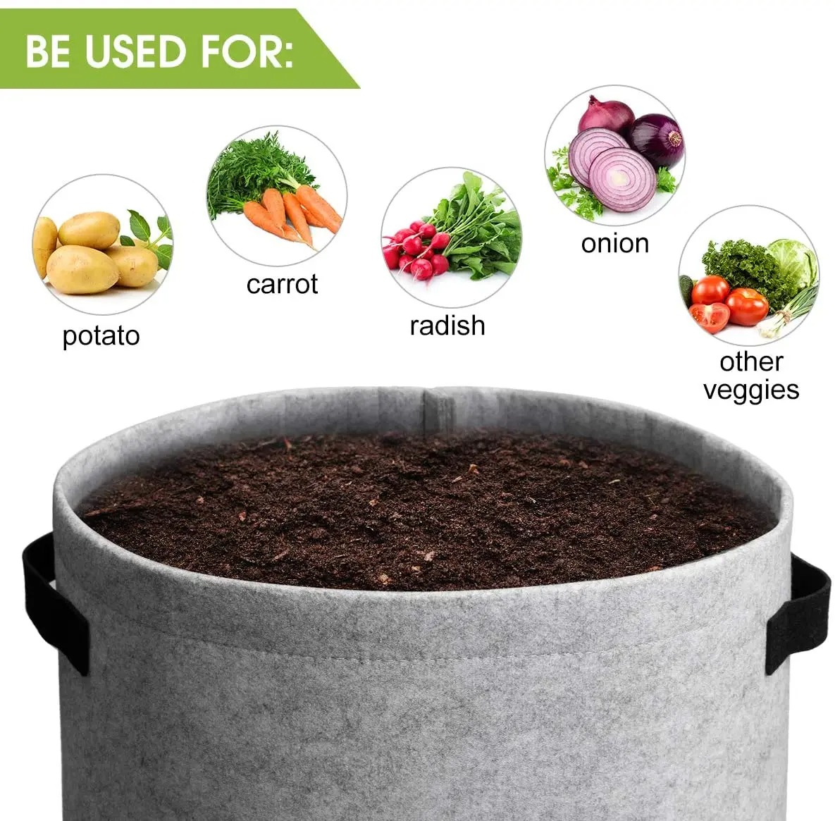 3Styles Felt plant grow bags n - Agriculture Vertical Farming recension och pris