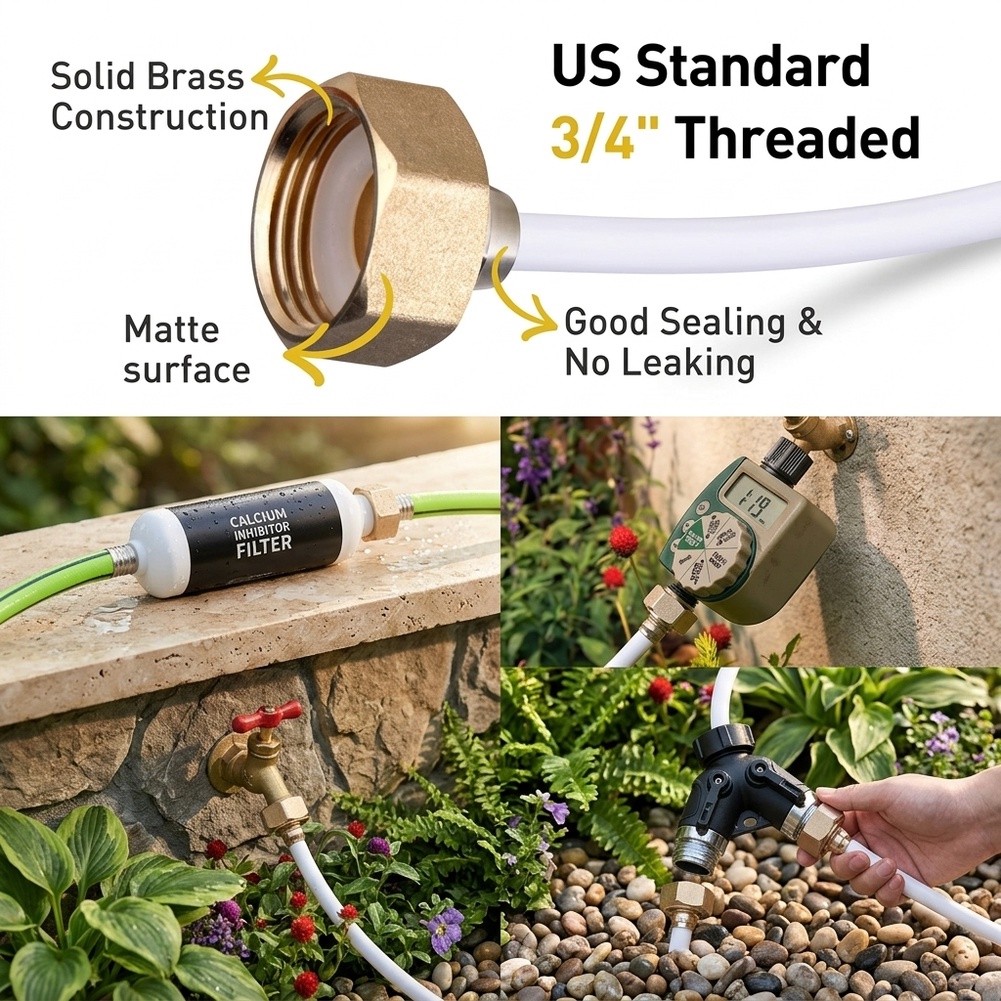 Brass 3/4 To 1/4 Hose Adapter  - Irrigation Drip Tape recension och pris
