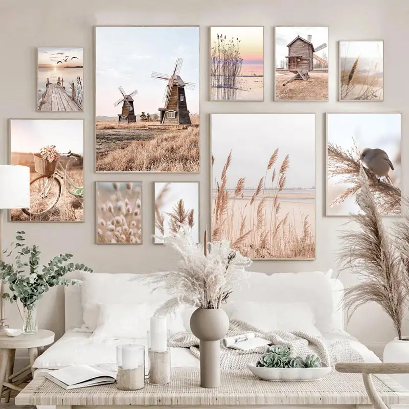 Beige Landscape Wall Art Poste - Orchard Sprayer Tractor recension och pris