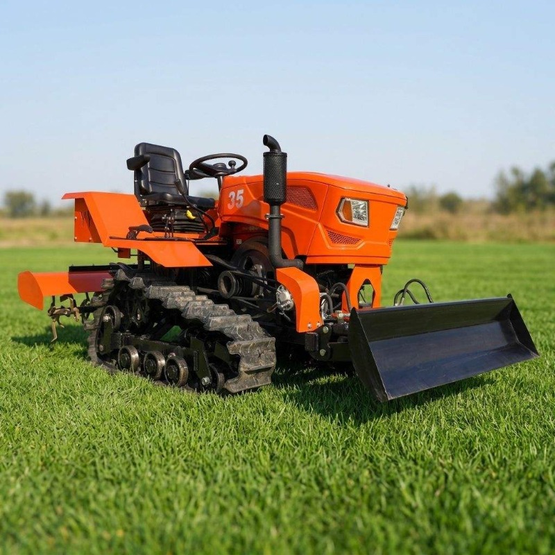 Crawler 4WD Rotary Tiller 35HP - Farming Equipment For Agriculture recension och pris